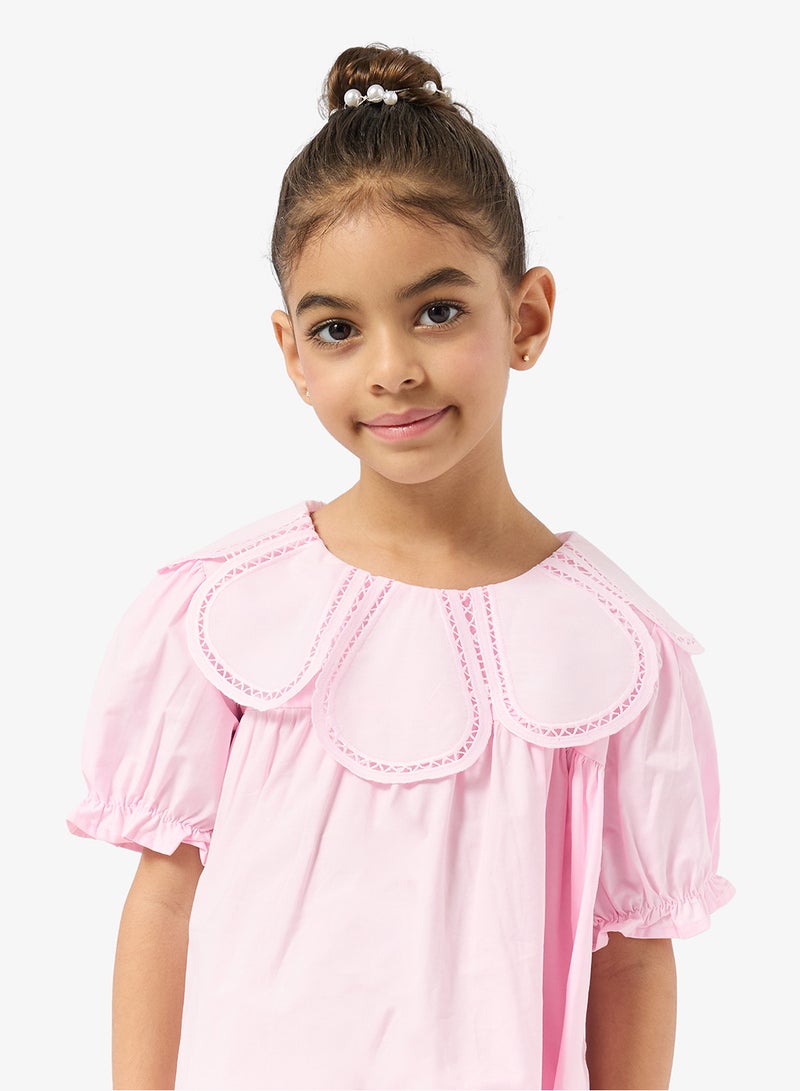 Pinata Pink Peter Pan Collar Dress - Image 3